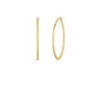 Perfect Gold Hoops Yellow Gold Large Hoop Earrings Size 45mm