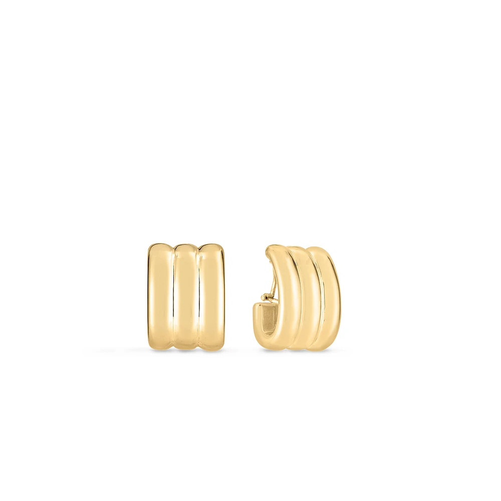 18K Yellow Gold Oro Classic Earrings