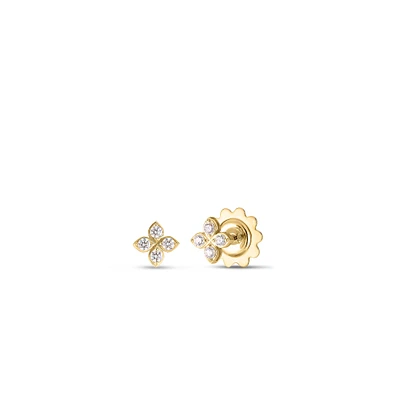 18K Yellow Gold Diamond Earrings