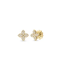 Roberto Coin 18K Yellow Gold Diamond Small Flower Earrings