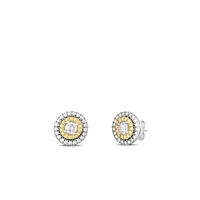 Sienna Two-Tone Diamond Dot Earrings