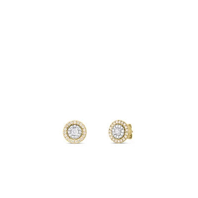 Sienna Two-Tone Diamond Small Dot Earrings