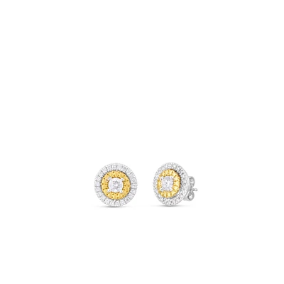 Sienna Two-Tone Diamond Large Dot Earrings