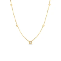 Designer Gold Diamond Alternating Bead Necklace