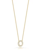 18K YELLOW GOLD TINY TREASURES DIAMOND LOVE LETTER ""O"" NECKLACE