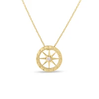 Compass Yellow Gold Diamond Necklace