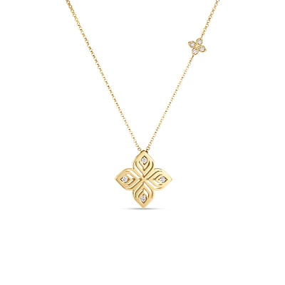 18K Yellow Gold Diamond Arabesque Necklace