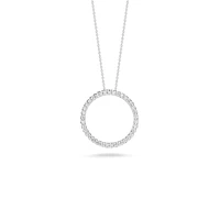 Tiny Treasures White Gold 0.26 Carats Small Circle Pendant