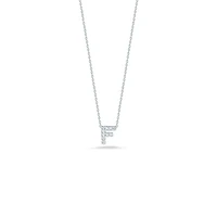 Tiny Treasures Love Letter F Necklace Length 16"" adjustable to 18""