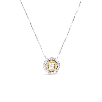 Sienna Two-Tone 0.33 Carats Large Dot Necklace