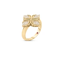 18K Yellow Gold Diamond Arabesque Ring