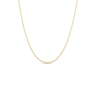 Classic Yellow Gold Ball Chain Length 18""