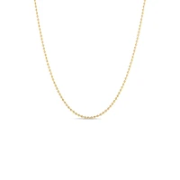 Classic Yellow Gold Ball Chain Length 18""