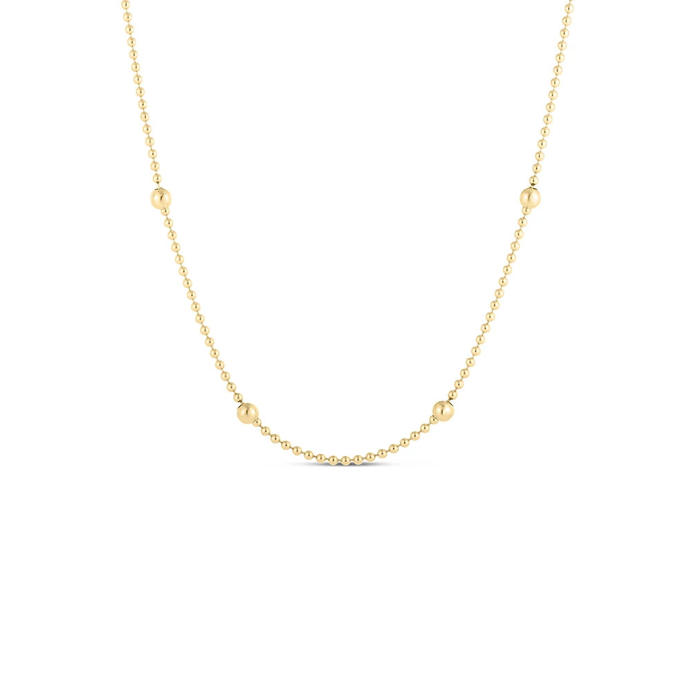 Diamonds by the Inch Yellow Gold Station Necklace Length 17""