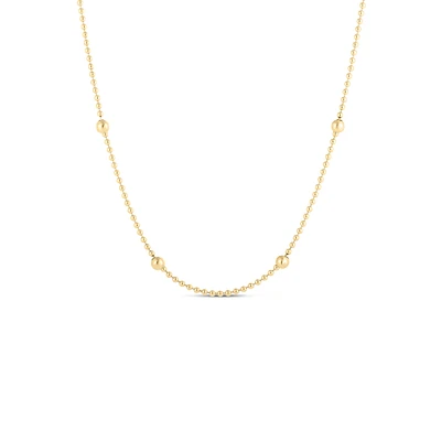 Diamonds by the Inch Yellow Gold Station Necklace Length 17""