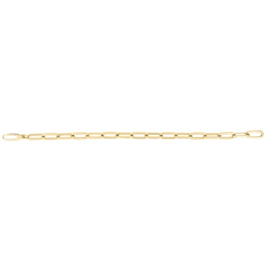 Designer Gold Yellow Gold Paper Clip Link Bracelet Length 8""