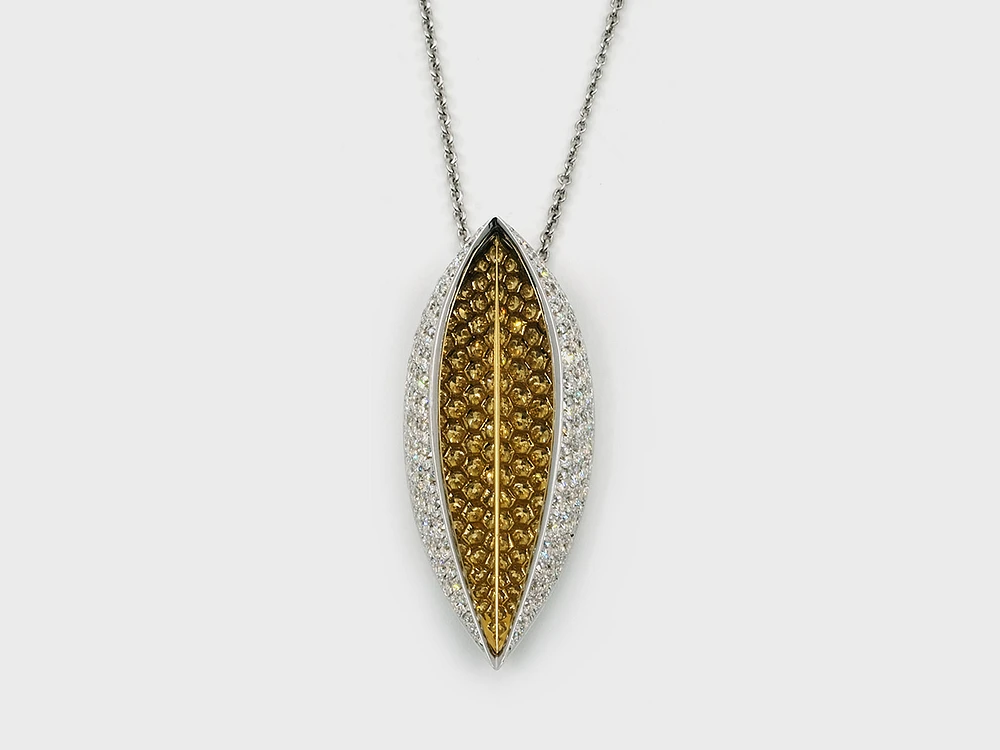 Seed-Leaf Pendant Necklace