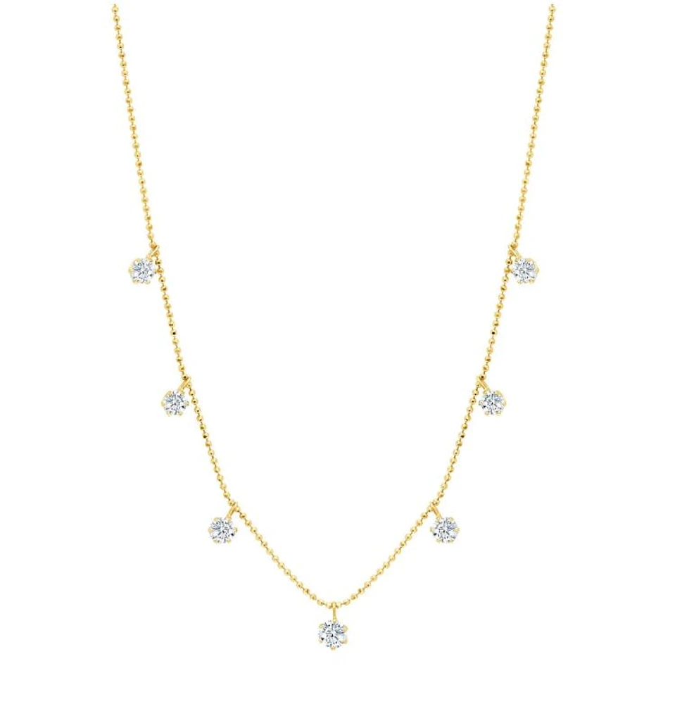 Medium Floating Diamond Necklace