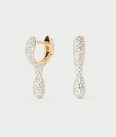 P D Paola Ray Pave Hoop Earrings