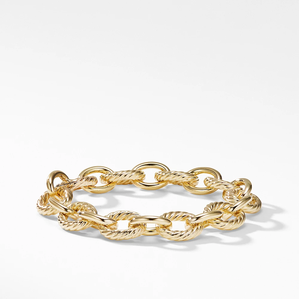 Oval Link Chain Bracelet in 18K Yellow Gold