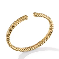Modern Oval Cablespira Bracelet in 18K Yellow Gold, 7mm