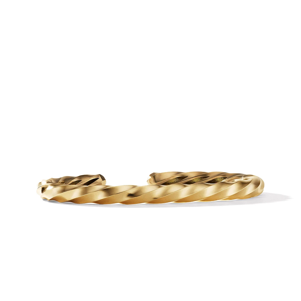 Cable Edge Cuff Bracelet in 18K Yellow Gold