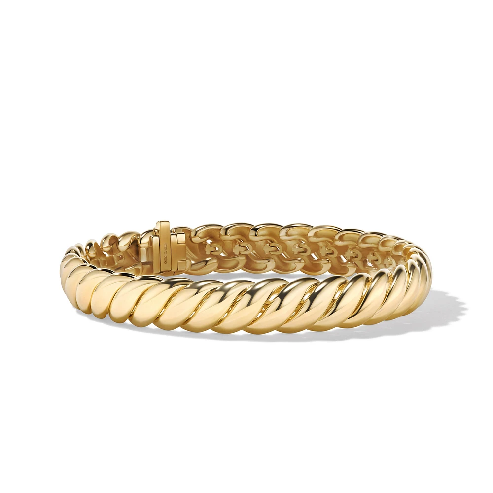 Sculpted Cable Bracelet in 18K Yellow Gold, 8.5mm