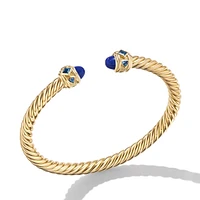 Renaissance Cablespira Bracelet in 18K Yellow Gold with Lapis and Hampton Blue Topaz