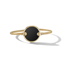 Cablespira Flex Bracelet in 18K Yellow Gold with Peridot and Diamonds, 4mm