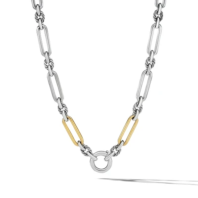 Lexington Chain Necklace in Sterling Silver with 18K Yellow Gold