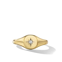 Cable Collectibles Starset Pinky Ring in 18K Yellow Gold with Center Diamond, 7mm