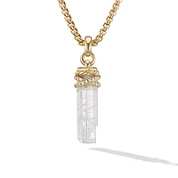 Albion Pendant in 18K Yellow Gold with Hampton Blue Topaz and Diamonds, 11mm