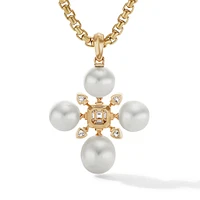 Albion Pendant in 18K Yellow Gold with Citrine and Diamonds, 15mm