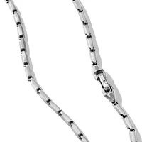 Faceted Link Necklace in Sterling Silver