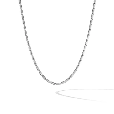 Faceted Link Necklace in Sterling Silver