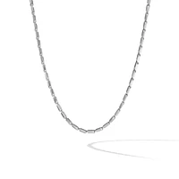 Faceted Link Necklace in Sterling Silver