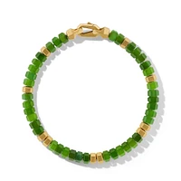 Spiritual Beads Bracelet with Black Onyx and 18K Yellow Gold, 4mm