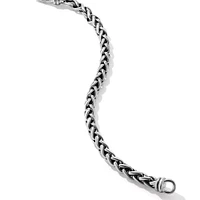 Wheat Chain Bracelet in Sterling Silver, 6mm