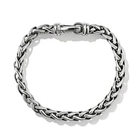 Wheat Chain Bracelet in Sterling Silver, 6mm