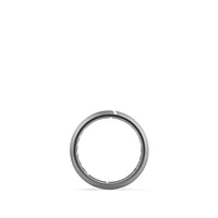 Beveled Band Ring in Grey Titanium, 6mm