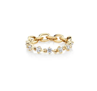 Chain Ring with Diamonds