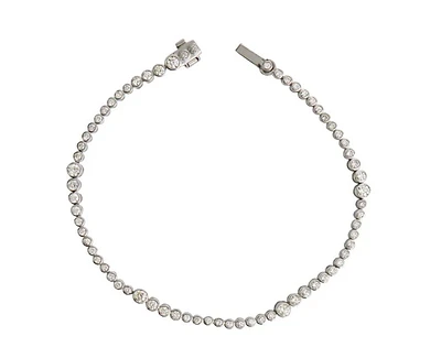 18K White Gold Rainsun Diamond Tennis Bracelet