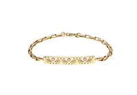 "Caona" Series II Chain Bracelet - Champagne Diamonds on Long-link Chain