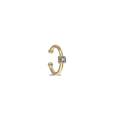 Square Bezel Ring Ear Cuff