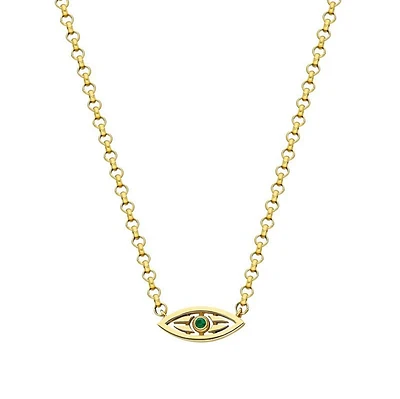 “Mini Macu” Emerald Eye Necklace