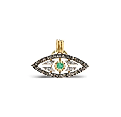 “Macu” Caribbean Eye Pendant - Diamonds and Emerald