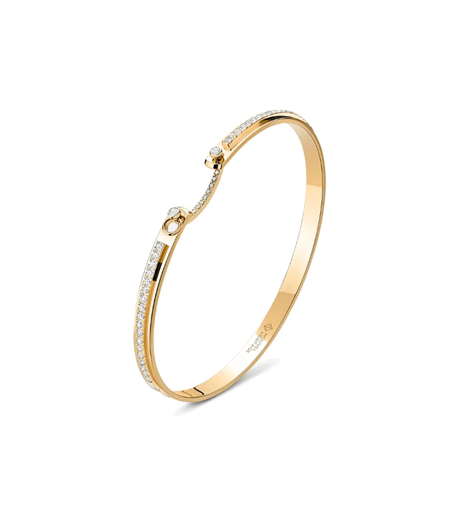 Tuxedo Mood Bangle in Yellow Gold