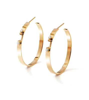 Monday Morning Mood Hoops in Yellow Gold