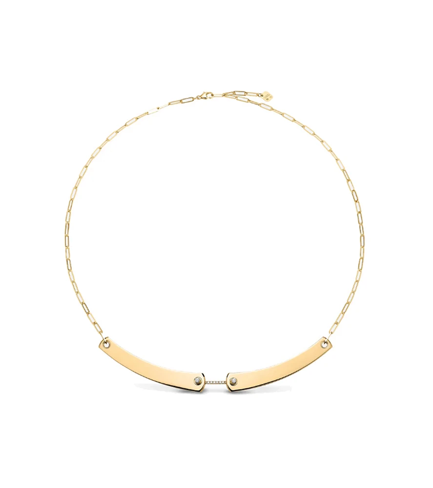 Business Meeting Mood Necklace in Yellow Gold