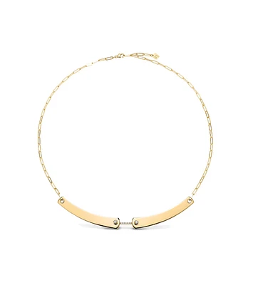 Business Meeting Mood Necklace in Yellow Gold